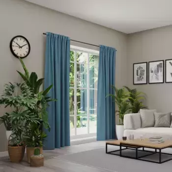 Нейтекс для вас! Штора «BELMONDO», (1 шт.), однотонная с бархатистой поверхностью, на заказ Neutex For You!, цвет jeansblau