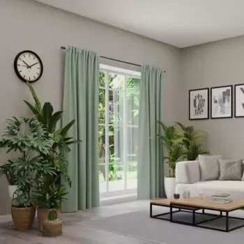 Нейтекс для вас! Штора «BELMONDO», (1 шт.), однотонная с бархатистой поверхностью, на заказ Neutex For You!, цвет salbeigrn