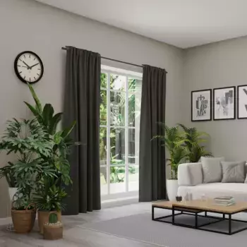 Нейтекс для вас! Штора «BELMONDO», (1 шт.), однотонная с бархатистой поверхностью, на заказ Neutex For You!, темно-серый