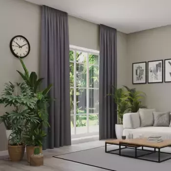 Нейтекс для вас! Штора «INSULA», (1 шт.), однотонная, для сильного затемнения Neutex For You!, темно-серый