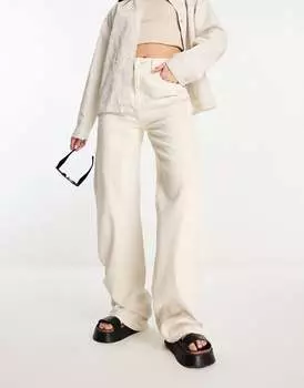 Нейтральные джинсы папы ASOS DESIGN