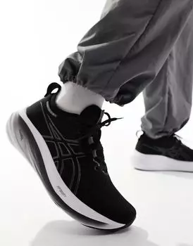 Нейтральные кроссовки Asics Gel-Nimbus 26 черного и графитового цвета