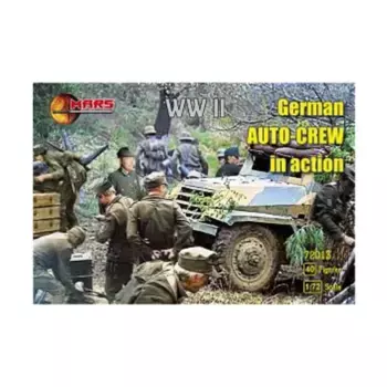 Немецкий автоэкипаж в действии, World War II Miniatures (1:72) (Mars Figures)