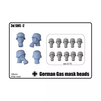 Немецкий головной комплект, Berlin or Bust WWII Miniatures - Germany 1944 - Separate Heads System (28mm)