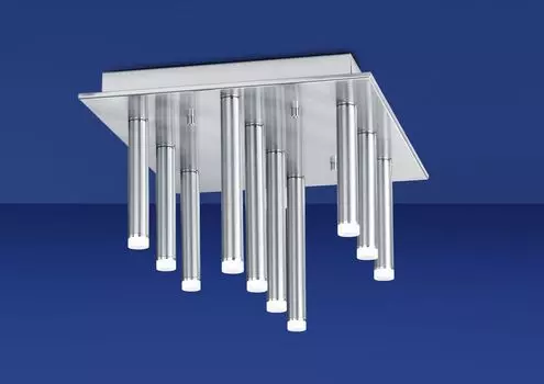 Немецкий светодиодный потолочный светильник 10х3Вт/230В никель 2950лм 2700К с регулировкой яркости 25х48х35см B-Leuchten