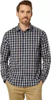 Немнистая рубашка Performance Dorin UNTUCKit, темно-синий