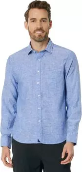 Немнущаяся льняная рубашка Vin Santo UNTUCKit, цвет Mid Blue