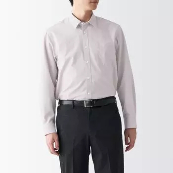 Немнущаяся рубашка с длинными рукавами MUJI, светло-бежевый