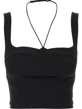 Nensi Dojaka Фигурный топ, черный