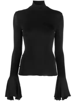 Nensi Dojaka футболка с рукавами колокол, черный