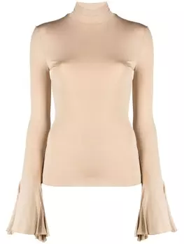 Nensi Dojaka футболка с рукавами колокол, нейтральный цвет