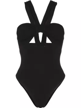 Nensi Dojaka купальник Butterfly с вырезом, черный