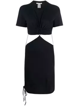 Nensi Dojaka платье-футболка длины мини с вырезом, черный