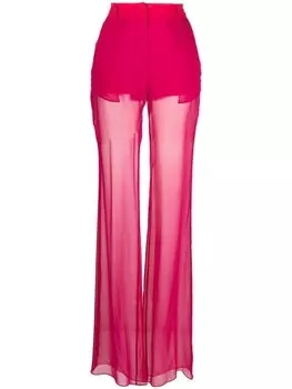 Nensi Dojaka расклешенные брюки, розовый