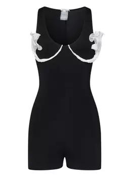 Nensi Dojaka ромпер с оборками, черный
