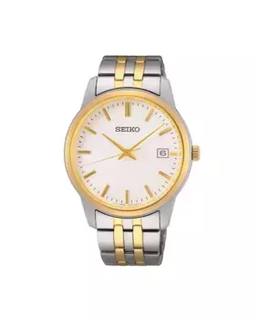 Нео классические мужские часы SUR402P1 из стали с серебряным ремешком Seiko, серебряный