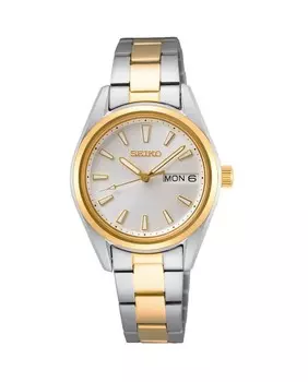 Нео классические женские часы SUR454P1 из стали с серебряным ремешком Seiko, серебро