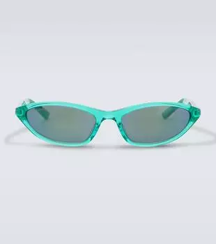 Нео Овал 2.0 очки-кошачий глаз Balenciaga, Green-Green-Green