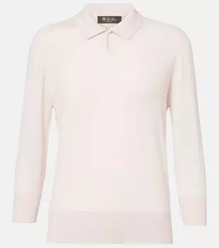 Нео Пьюма кашемировый поло свитер Loro Piana, Soft Pinkish