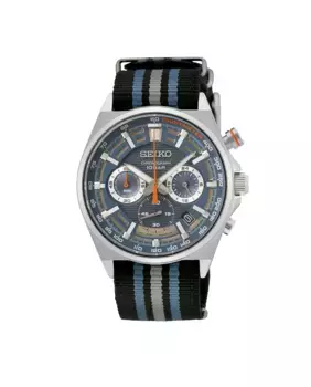 Neo Sports SSB409P1 мужские нейлоновые часы с черным ремешком Seiko, черный