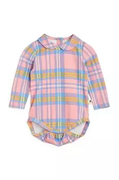 Neoanto боди в клетку Mini Rodini, розовый
