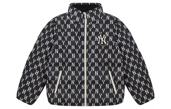 Neon Overfit пуховик унисекс черный Mlb