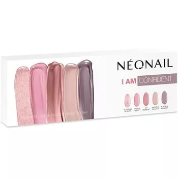 NEONAIL I am Confident Набор 5X УФ-лаков для ногтей 3 мл цветов розового, бежевого и серого цветов Nonail