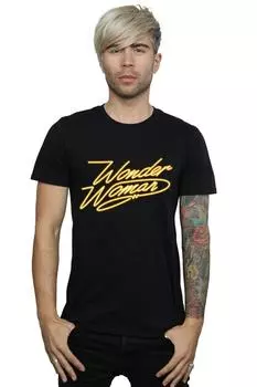 Неоновая футболка «Чудо-женщина 84» DC Comics, черный