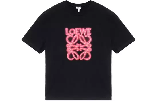 Неоновая футболка Loewe, черный