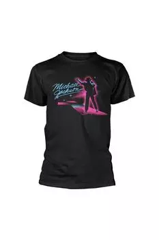 Неоновая футболка Michael Jackson, черный