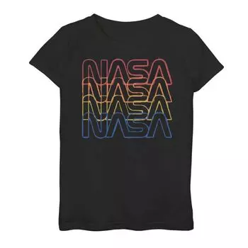 Неоновая футболка с логотипом NASA для девочек 7–16 лет Licensed Character
