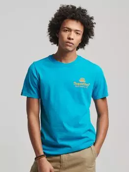 Неоновая футболка Superdry Vintage Venue, синяя эмаль