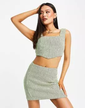 Неоновая мини-юбка из букле ASOS DESIGN