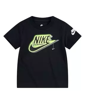 Неоновая светлая футболка с короткими рукавами Little Boys Futura Knockout Nike