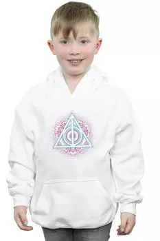 Неоновая толстовка с капюшоном «Дары смерти» Harry Potter, белый