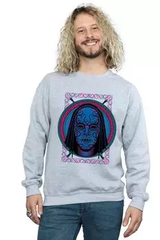 Неоновая толстовка с маской Пожирателя Смерти Harry Potter, серый