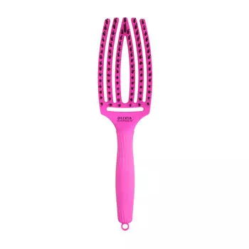 Неоново-фиолетовая расческа Olivia Garden Fingerbrush, 1 шт.