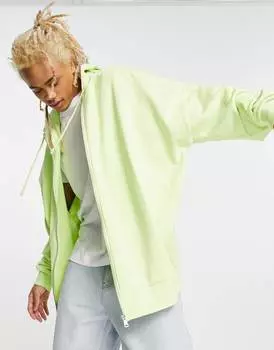 Неоново-зеленая худи оверсайз ASOS DESIGN