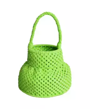Неоново-зеленая сумка-корзина PETITE NAGA Macrame Vessel Brunna.co, зеленый