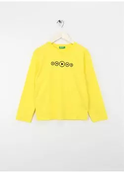 Неоново-желтая мужская футболка 3096C10HC Benetton, неоново-желтый