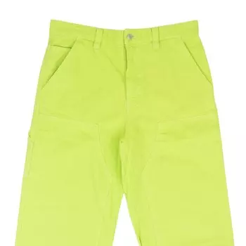 Неоново-желтые повседневные рабочие брюки из хлопчатобумажной ткани Stussy, цвет Pattern