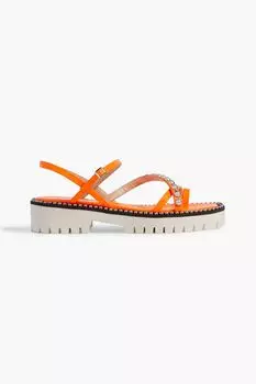 Неоновые лакированные босоножки Desi с заклепками JIMMY CHOO, оранжевый