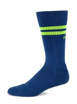 Неоновые носки в полоску с логотипом Falke, синий