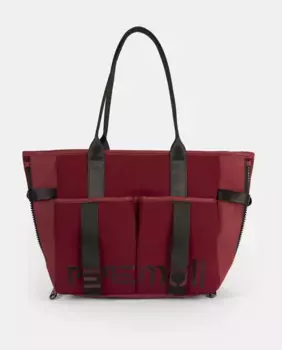 Неопреновая сумка с декоративной застежкой-молнией по бокам, большими передними карманами на клипсе Pepe Moll, бордовый