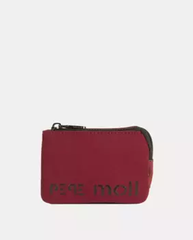 Неопреновый кошелек на молнии Внутри несколько отделений, одно из них на молнии Pepe Moll, бордовый