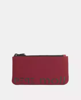 Неопреновый кошелек с двумя отделениями, оба на молнии Pepe Moll, бордовый