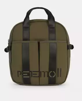 Неопреновый рюкзак с большими передними карманами с застежкой-клипсой Маленький задний карман Регулируемые ручки, Pepe Moll, хаки