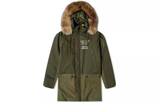 Непобедимый X Куртка-Парка Мужская Армейского Зеленого Цвета Moncler