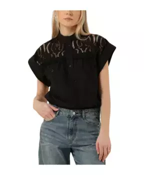 Неподвластная времени блузка Suncoo, черный