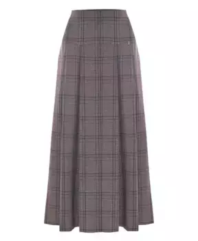 Неподвластная времени плиссированная юбка в клетку тартан Kocca, коричневый